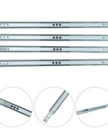 Heavy Duty Side Mount Drawer Slides 12 2 Inch With 17mm Groove Two Way Ball Bearing Runners low-friction metal, 4-pack