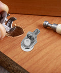 20 Pack Zinc Alloy Shelf Pins with Suction Cup for Secure and Stable Grip Heavy Duty Shelf Clips on wood surface