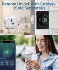Smart Fingerprint Deadbolt With App Bluetooth For Front Door Keyless Entry Lock shown with remote unlock feature and app use