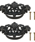 Skull Shaped Antique Bronze Cabinet Pull Handle For Dresser And Wardrobe Doors, Retro Vintage Accent For Cabinets, 4.37 By 2.44 Inches, Two Pack