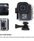 Waterproof Case With Dive Filters For GoPro Hero 8 Black Up To 196 Feet Deep 60 Meters Underwater Housing Kit front view