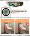 Diagram showing 3 Inch Toilet Flush Valve Repair Kit For Universal Fit On Most One Piece Toilets Includes Drain Valve Stainless Steel