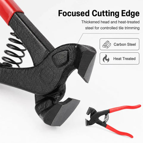 8 Inch Tile Nippers Heavy Duty Glass Mosaic Cutter Pliers With Ergonomic Handle Your Go To Tool For Ceramic Tile Porcelain Mirror Stained Glass And Mosaic Cuts End Nipper Tools For DIY Projects, carbon steel head