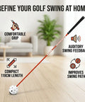 Indoor Golf Swing Trainer 47 Inch With Audio Feedback Perfect For Home Office And Living Room Boost Swing Path Muscle Memory And Consistency Portable Space Saving Practice Aid