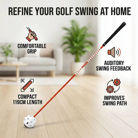 Indoor Golf Swing Trainer 47 Inch With Audio Feedback Perfect For Home Office And Living Room Boost Swing Path Muscle Memory And Consistency Portable Space Saving Practice Aid