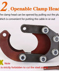Heavy Duty Hydraulic Cable Cutter For Copper And Aluminum Up To 95mm, Handheld Electric Wire Cutting Tool For Armored Cables, Beefy Pro Grade Performance For Electrical Maintenance, Cable Laying, Mining And Construction openable clamp head