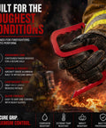 Firefighter Multitool Rescue Tool With Window Breaker And Spanner Wrench in use, aluminum alloy, ergonomic design for first responders
