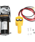 Heavy Duty Electric Winch 12 Volt 3000 Lbs Capacity With Powerful 1KW Motor, includes motor and remote control.