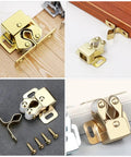 Six Pack Metal Ball Catch Cabinet Latches With Spring Double Roller Catchers Gold Finish Interior Cabinet Hardware