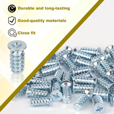 Shop Grade 50 Pack Zinc Plated Drawer Rail Screws Compatible With Ikea 100349 Cabinet Replacement Hardware solid screws in blue zinc finish.