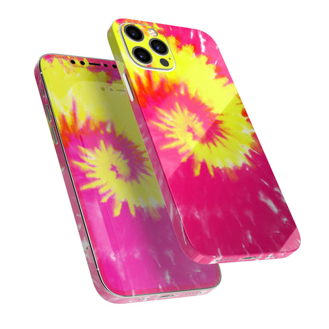Full Body Skin Decal Wrap Kit for iPhone 13 Spiral Tie Dye V2 with Air Release Adhesive, Bubble Free Install, Snug Soft Touch Feel