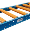 18 Inch Wide Galvanized Steel Light Duty Gravity Conveyor With Polyurethane Rollers, showing roller system for smooth operation.