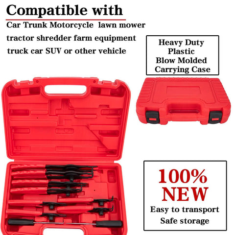 Long Reach Snap Ring Pliers Set Heavy Duty 11 Piece With Case Retaining Ring Pliers For Internal And External Circlips