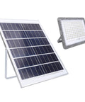 Mingzhe LED Solar Flood Light 400W, Weather solar panel and flood light design, showcasing powerful LED technology.