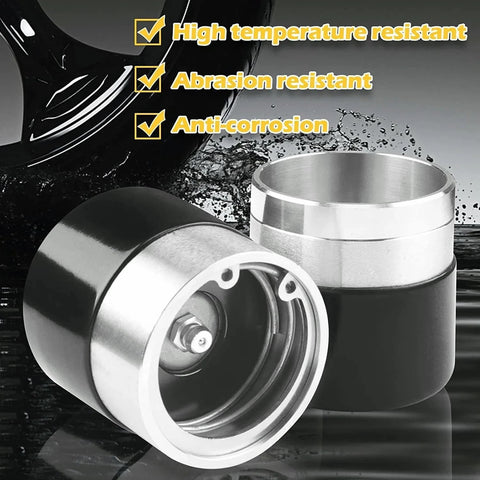 Moncer 4-piece stainless steel trailer bearing lubricator set, 1.98in, for RVs and trailers.