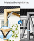Heavy Duty Arc 45 Degree Angle Support Bracket Inside Mount Corner Connector Brace Kit For Securing Wood Posts And Gazebo Frames designed for load-bearing support.