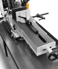 Close-up of 10 Inch Metal Cutting Band Saw With 2HP 220V 60Hz 1PH Power Horizontal Bandsaw 0To45 Degree Miter Hydraulic Down Feed