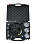 Open kit of N2 Nitrogen Charging Tool For Hydraulic Accumulators Portable Pro Grade Filling Kit With Pressure Gauge Seven Adapters