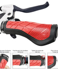 Ergonomic Bike Handlebar Grips With Wide Holding Surface Rubber Non Slip All Day Comfort Aluminum Inner Lock Ring 20-23mm