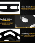Heavy Duty Stainless Steel Drywall Outlet Box Cutter Blades 2 Pack Oscillating Tool Blades for Electrical Boxes One Step Wood and Drywall Cut Compatible With Dewalt 20V and Milwaukee M18, serrated stainless blade