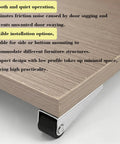 4 Pack Vertical Track Pulley With Screw Mount Sliding Door Repair Casters Built Tough Nylon And Steel Replacement Rollers For Cabinet Bed Shelf Drawer No Fuss Glide System close-up of low-profile design mounted on furniture.