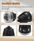 6-piece pressure washer check valve kit components; black plastic housing with silver metal fittings