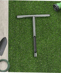 Stainless Steel T Handle Soil Sampler Probe Tool for Lawn Garden Agriculture and Golf Course Maintenance on grass