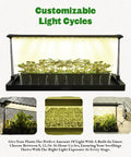 Seed Starting Grow Light Kit With Full Spectrum LEDs Adjustable Height Integrated Tray And Timer For Indoor Seedlings
