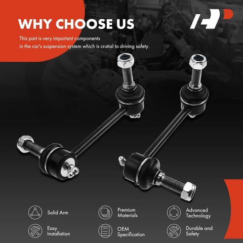 Image of Beefed Up Front Sway Bar Links for Jeep Grand Cherokee 2011-2015 and Dodge Durango 2011-2015, stabilizer bar link replacement.