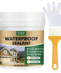 Transparent Waterproof Sealant 12 Oz Water Based Leak Repair Coating with brush and glove for Roof Wall Bathroom