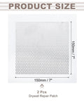 2-Pack 6x6 Inch Peel-And-Stick Drywall Patch Aluminum Mesh for Quick Easy Hole Fix Self-Adhesive Wall Patch Product Size