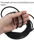 Person holding High Temperature Silicone Vacuum Hose Kit 16.4 Feet Black Outer 5mm Inner 3mm Flexible Auto and Industrial Vacuum Tubing Heat Resistant Line for Cars and Pipelines