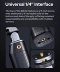 Close-up showing Universal 1/4 inch Interface of BG02 Battery Grip 14.4V 6600mAh D Tap USB C For AD200 Pro II And ML LED Light
