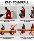 Shovel Mount For Roof Rack Kit With Quick Release Clamps And Durable Metal Rubber Mounts Heavy Duty Shovel And Axe Holder Brackets