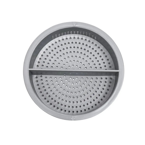 Removable strainer for Game Changing Countertop Dishwasher With Four Rapid Cycle Settings, gray with perforated design.