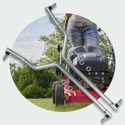 Left And Right Steering Drag Link Set Heavy-Duty For L100 L105 L107 L108 L110 L111 L118 L120 L130 G110 Direct Fit Also Compatible With Sabre Scotts L1742 L17-542 L2048 L2548 14-542GS 1642HS 1742HS Replacement Tie Rods, chromoly rods on mower