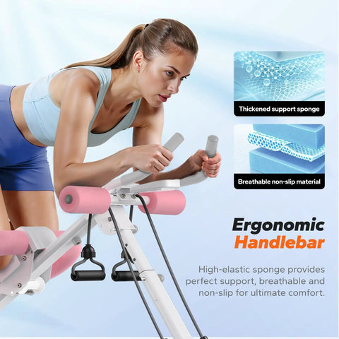 Your New Home Gym Essential With This Adjustable Ab Trainer featuring ergonomic handles and padded supports for comfort.