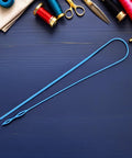 Plastic Drawstring Threader Tool Set, 5 Pieces, Wear Resistant and Flexible, Universal Compatibility for Shoelaces and Cords, Easy Threading for Hoodie Strings and Pants Drawstrings, Portable On The Go Quick Fix Kit, blue plastic threader