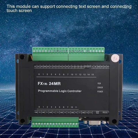 Beefy 24V PLC Controller For Industrial Automation with 14 input and 10 output FX1N-24MR style compact control board on display
