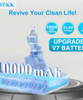 Rock Solid 10000mAh Replacement Battery For Dyson V7 Cordless Vacuum Sv11 graphic showing battery specs 10000mAh, 21.6V, 6 cells.