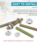 Heavy Duty M14x1.5 Serrated Flange Hex Lock Nuts 5 Pack Zinc Plated Carbon Steel Non Slip Fasteners for machinery