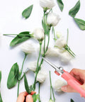Flower Pruning Scissors For Gardening Strong Floral Shears With Premium Steel Blade trimming white flowers