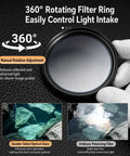 52mm Clip On CPL Phone Camera Lens Filter Kit for iPhone Models 11 Through 17 featuring manual rotation adjustment