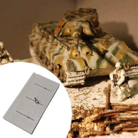 Universal Track Assembly Jig For Tank Models, Multi Functional Tool For Model Building next to model tank display