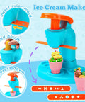 3 In 1 Dough Set With 59 Pieces For Kids Ages 3 And Up Ice Cream Maker Noodle Machine Burger Maker Kitchen Creations Craft Kit Fun Food Play Toys