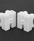 Flame Retardant Cable Clamp Terminal Block Wire Press Spring Set, 200 pieces, white plastic, easy snap-in.