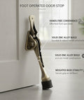 Foot Operated Door Stop For Hands Free Entryway Keeps Doors Open In Bedrooms Living Rooms And Offices Zinc Alloy Floor Holder