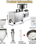 Fresh 450 Watt Electric Tomato Sauce Maker With Powerful Motor For Smooth Strawberry Jam And Puree, showcases various parts and accessories.