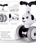 Mini Balance Bike Toy For Toddlers 10-36 Months, No Pedals Ride On Walker With Silent Wheels, Blink Eye Spotty Dog Design
