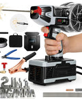 2 in 1 Handheld MIG and Stick Welder Workhorse Portable 250A Flux Core Gasless Welder 110V with accessories and LCD display